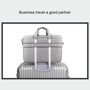 Breathable Wear-resistant Thin and Light Fashion Shoulder Handheld Zipper Laptop Bag with Shoulder Strap, For 14.0 inch and Below Macbook, Samsung, Lenovo, Sony, DELL Alienware, CHUWI, ASUS, HP (Grey)