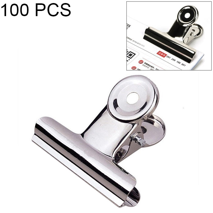 100PCS 22mm Silver Metal Stainless Steel Round Clip Notes Letter Paper Clip Office Bind Clip - File Folder by PMC TechLife | Online Shopping South Africa | PMC TechLife