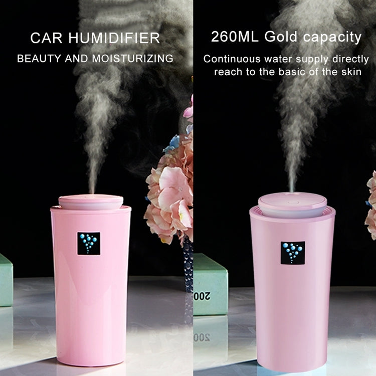 Small-3 2W Humidifier Moisture Meter Moisturizing Instrument with LED Night Light, Water Tank Capacity: 260ml(Pink) - Air Purifiers & Accessories by PMC TechLife | Online Shopping South Africa | PMC TechLife | Buy Now Pay Later Mobicred