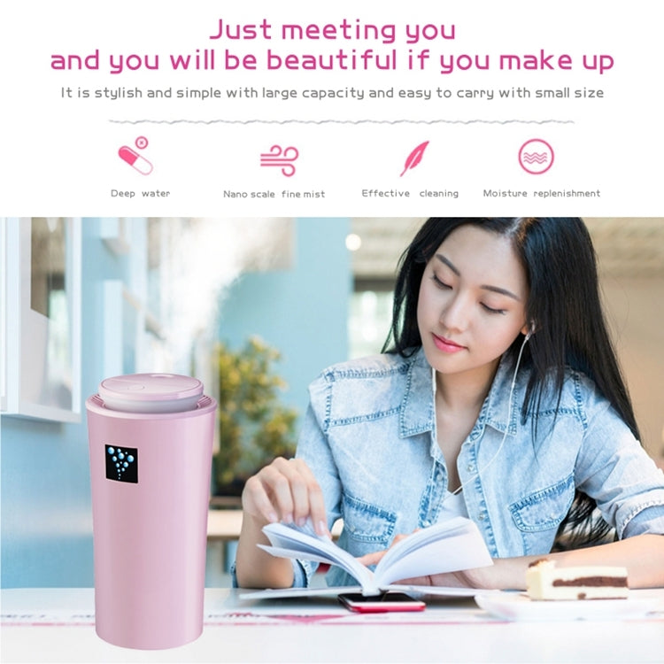 Small-3 2W Humidifier Moisture Meter Moisturizing Instrument with LED Night Light, Water Tank Capacity: 260ml(Pink) - Air Purifiers & Accessories by PMC TechLife | Online Shopping South Africa | PMC TechLife | Buy Now Pay Later Mobicred
