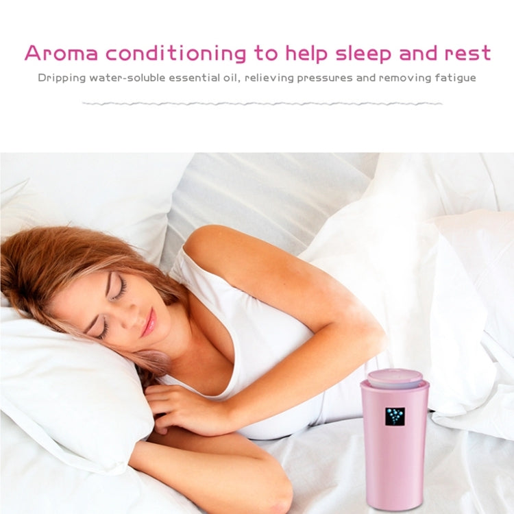 Small-3 2W Humidifier Moisture Meter Moisturizing Instrument with LED Night Light, Water Tank Capacity: 260ml(Pink) - Air Purifiers & Accessories by PMC TechLife | Online Shopping South Africa | PMC TechLife | Buy Now Pay Later Mobicred