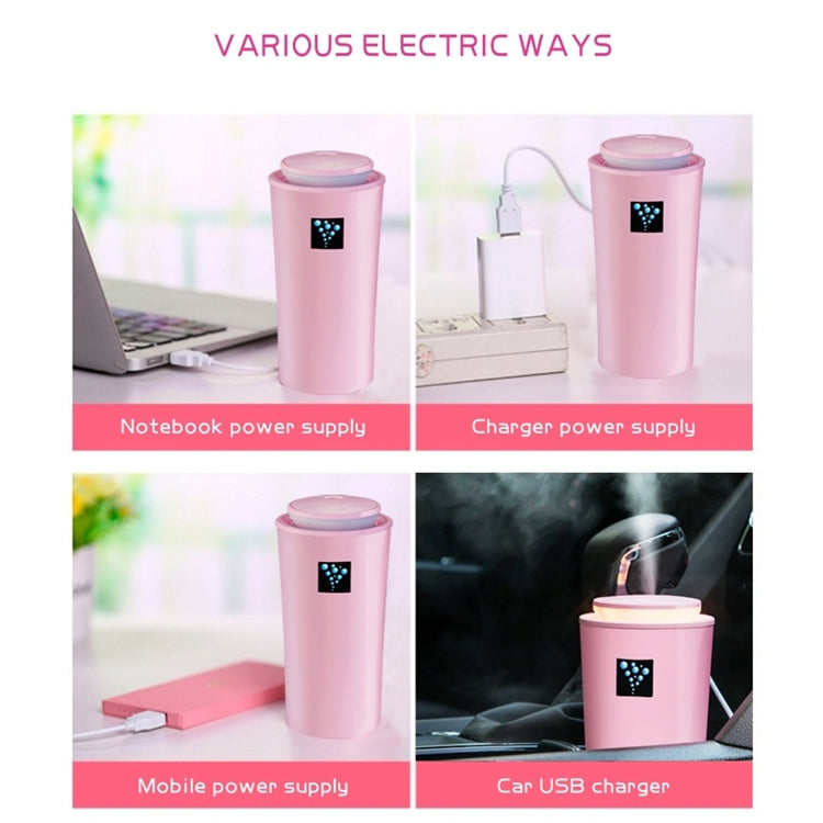 Small-3 2W Humidifier Moisture Meter Moisturizing Instrument with LED Night Light, Water Tank Capacity: 260ml(Blue)
