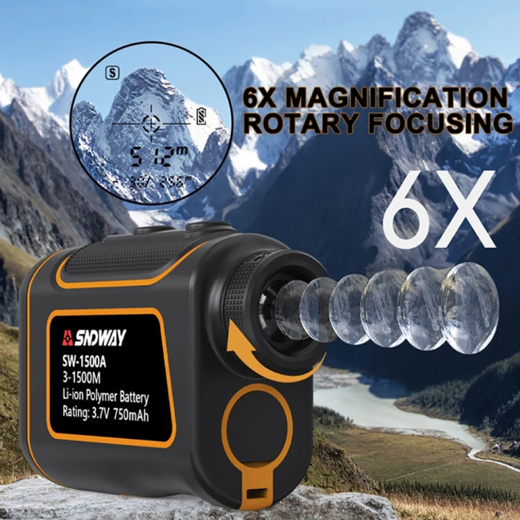 SNDWAY SW600A Handheld Outdoor Water-resistant Telescope Range Finder Distance Measurer, 600m