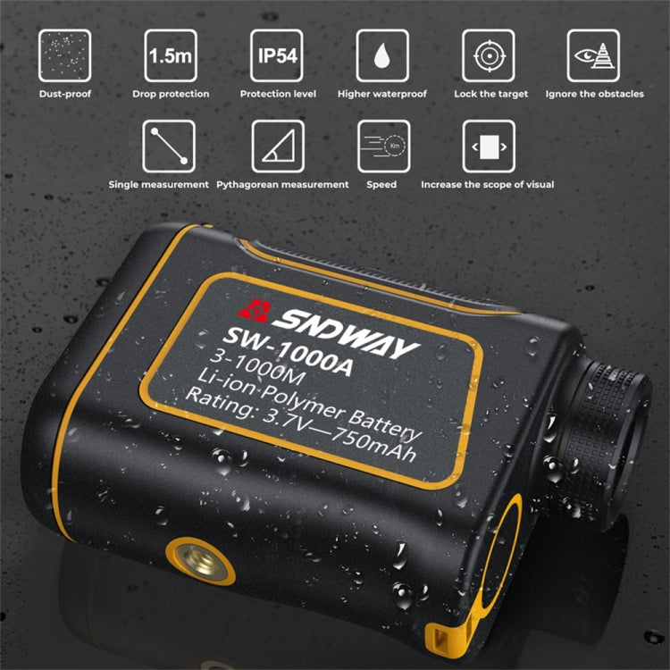 SNDWAY SW600A Handheld Outdoor Water-resistant Telescope Range Finder Distance Measurer, 600m