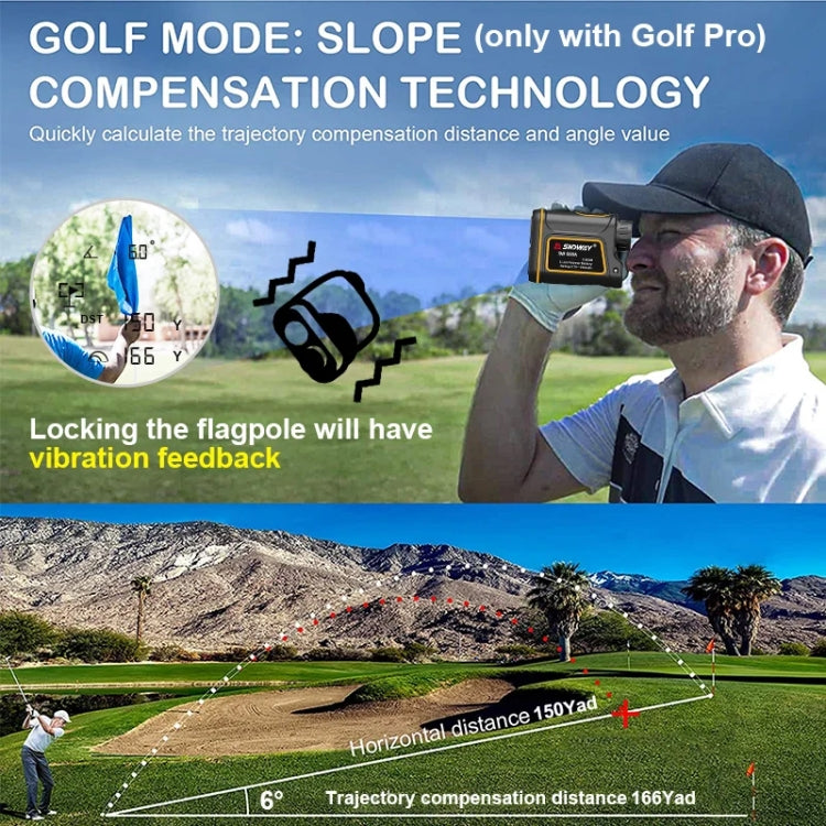 SNDWAY SW600A Handheld Outdoor Water-resistant Telescope Range Finder Distance Measurer, 600m