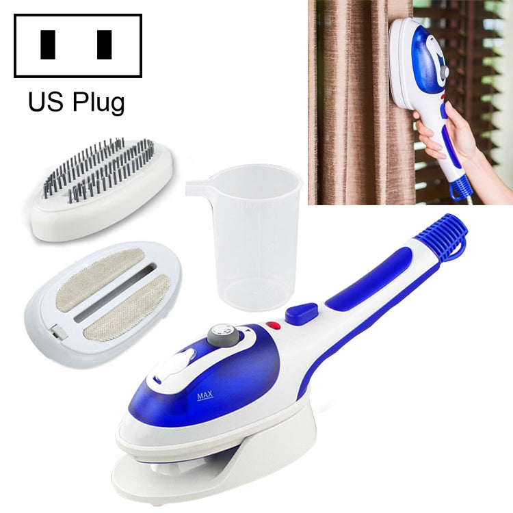Multifunction Household Handheld Steamer Travel Portable Hand - Held Steam Hanging Hot Machine Ceramic Bottom with Flannelette Brush & Hair Brush & Measuring Cup,US Plug(Blue) - free shipping - PMC TechLife - Order now!