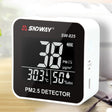 SNDWAY SW-825 Micro USB Charging Desktop Air Quality Real-time Purification Detector with HiD LED Screen, Support Alarm Prompt - free shipping - PMC TechLife - Order now!