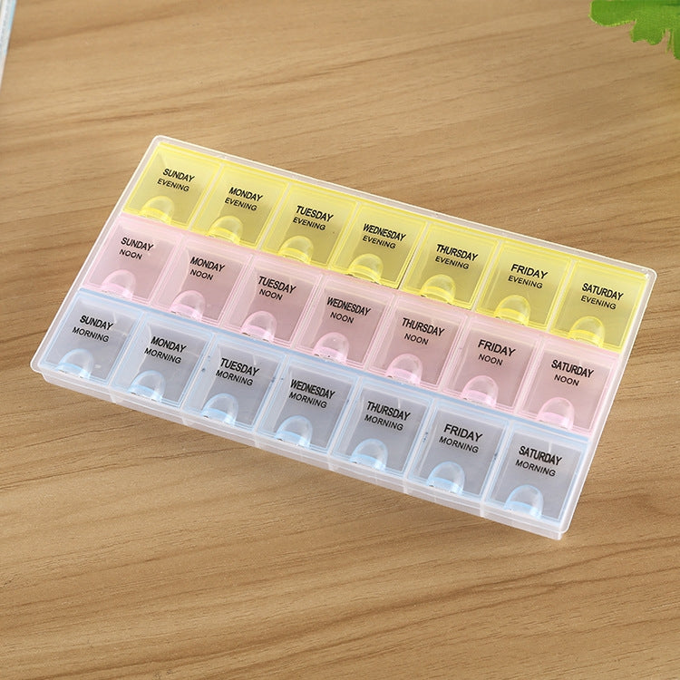 7 Day 21 Slots Pill Medicine Storage Box Pill Vitamins Organizer Box - free shipping - PMC TechLife - Order now!