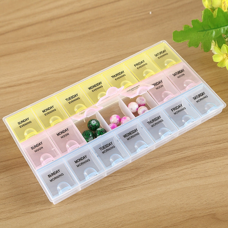 7 Day 21 Slots Pill Medicine Storage Box Pill Vitamins Organizer Box - free shipping - PMC TechLife - Order now!
