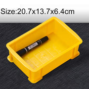 Thick Multi-function Material Box Brand New Flat Plastic Parts Box Tool Box, Size: 20.7cm x 13.7cm x 6.4cm(Yellow)