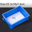 Thick Multi-function Material Box Brand New Flat Plastic Parts Box Tool Box, Size: 25.3cm x 18cm x 7.4cm(Blue) - Storage Bags & Boxes by PMC TechLife | Online Shopping South Africa | PMC TechLife | Buy Now Pay Later Mobicred