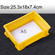 Thick Multi-function Material Box Brand New Flat Plastic Parts Box Tool Box, Size: 25.3cm x 18cm x 7.4cm(Yellow) - Storage Bags & Boxes by PMC TechLife | Online Shopping South Africa | PMC TechLife | Buy Now Pay Later Mobicred