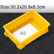 Thick Multi-function Material Box Brand New Flat Plastic Parts Box Tool Box, Size: 30.2cm x 20.9cm x 8.3cm(Yellow) - Storage Bags & Boxes by PMC TechLife | Online Shopping South Africa | PMC TechLife | Buy Now Pay Later Mobicred