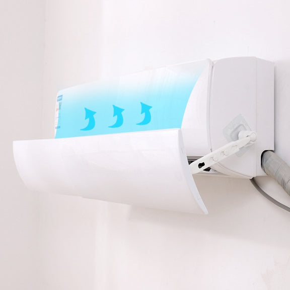 Air Conditioning Wind Deflector Shroud Bedroom Wall-Mounted Baby Universal Anti-Straight Blowing Air Conditioning Windshield(White)