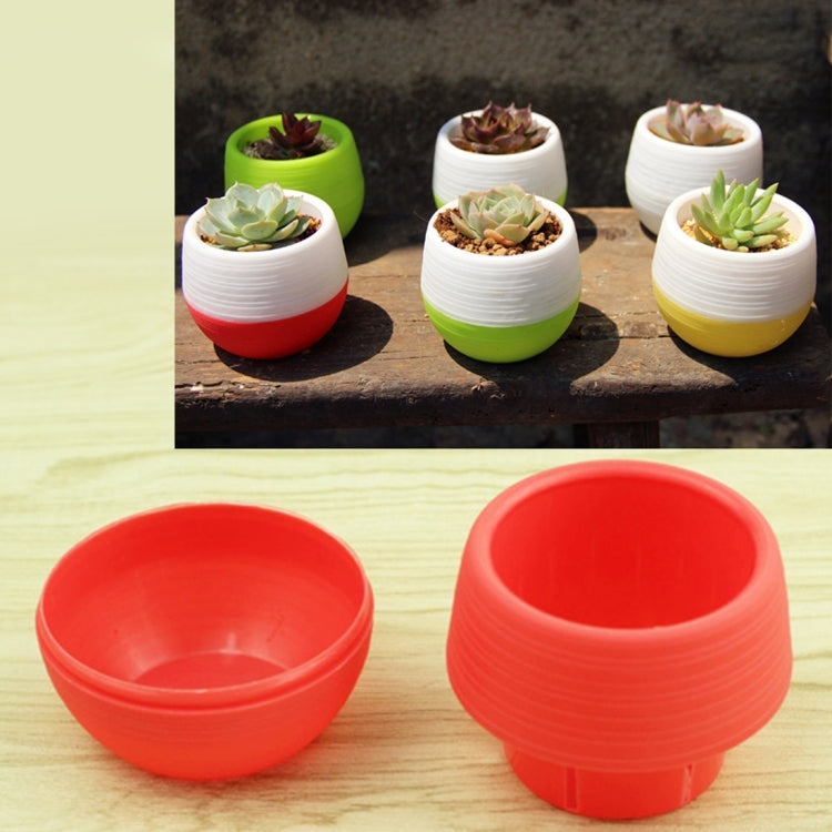 Colourful Mini Round Plastic Plant Flower Pot Garden Home Office Decoration Nursery Pots  Plant Flowerpot with Water Tank, Random Color Delivery - Flower Pots & Planters by PMC TechLife | Online Shopping South Africa | PMC TechLife | Buy Now Pay Later Mobicred