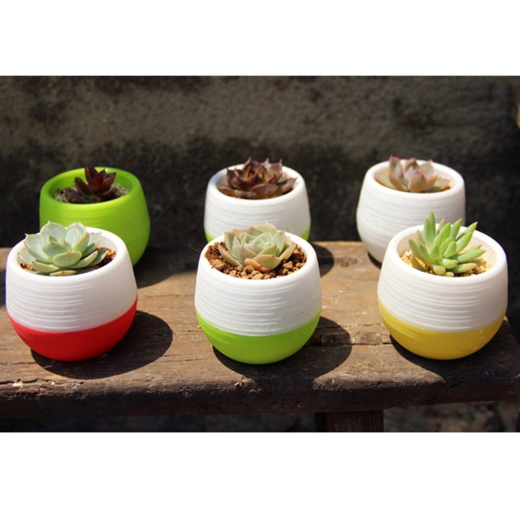 Colourful Mini Round Plastic Plant Flower Pot Garden Home Office Decoration Nursery Pots  Plant Flowerpot with Water Tank, Random Color Delivery - Flower Pots & Planters by PMC TechLife | Online Shopping South Africa | PMC TechLife | Buy Now Pay Later Mobicred