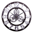 Retro Wooden Round Single-sided Gear Clock Arabic Number Wall Clock, Diameter: 35cm (Silver) - free shipping - PMC TechLife - Order now!