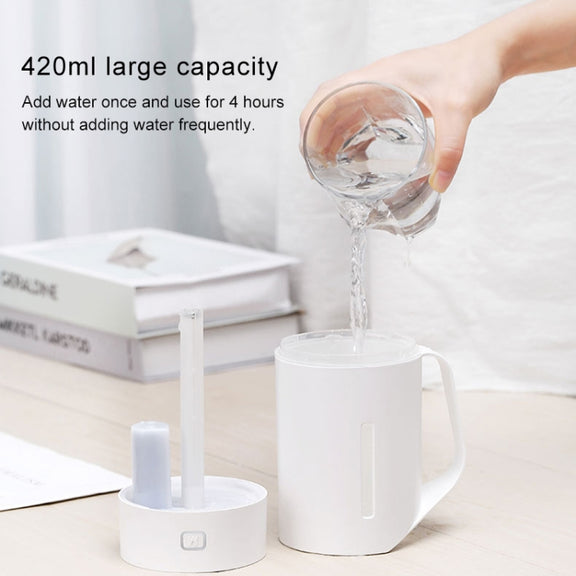 ML-S2 Water Cup Shape Intelligent Mute LED Night Light Atomized Humidifier Air humidification Machine(Pink)