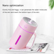 ML-S2 Water Cup Shape Intelligent Mute LED Night Light Atomized Humidifier Air humidification Machine(Pink)