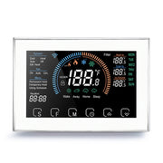 BHP-8000-WIFI-W 3H2C Smart Home Heat Pump Round Room Mirror Housing Thermostat with Adapter Plate & WiFi, AC 24V(White)