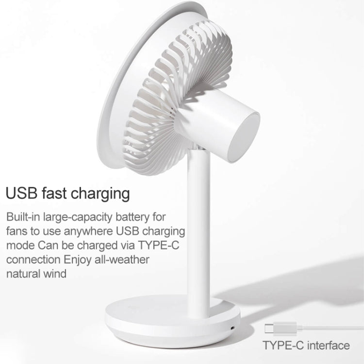 Original Xiaomi Youpin SOLOVE USB Charging Desktop Electric Fan Dormitory Office Mini Fan, with 3 Speed Control(White)