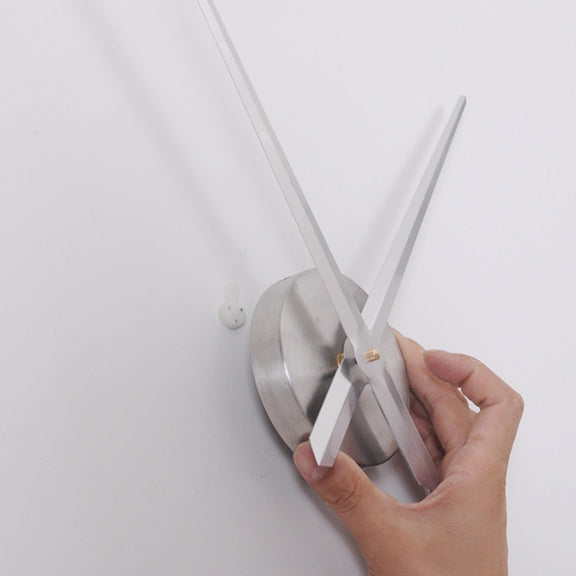 Creative 3D Mirror DIY Wall Sticker Clock, Size: 120*120cm(Silver)