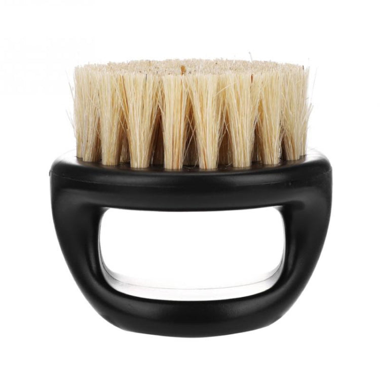 Men Ring Design Portable Boar Brush Black ABS Haircut Cleaning Shaving Brush(White) - free shipping - PMC TechLife - Order now!