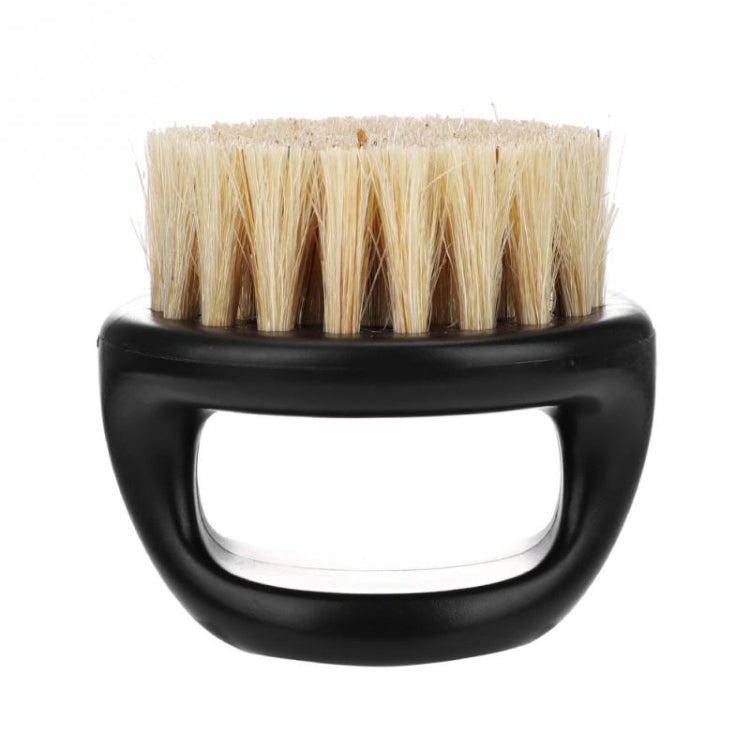 Men Ring Design Portable Boar Brush Black ABS Haircut Cleaning Shaving Brush(White) - free shipping - PMC TechLife - Order now!