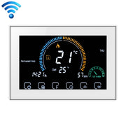 BHT-8000-GALW Control Water Heating Energy-saving and Environmentally-friendly Smart Home Negative Display LCD Screen Round Room Thermostat with WiFi(White)