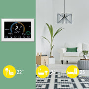BHT-8000-GALW Control Water Heating Energy-saving and Environmentally-friendly Smart Home Negative Display LCD Screen Round Room Thermostat with WiFi(White)