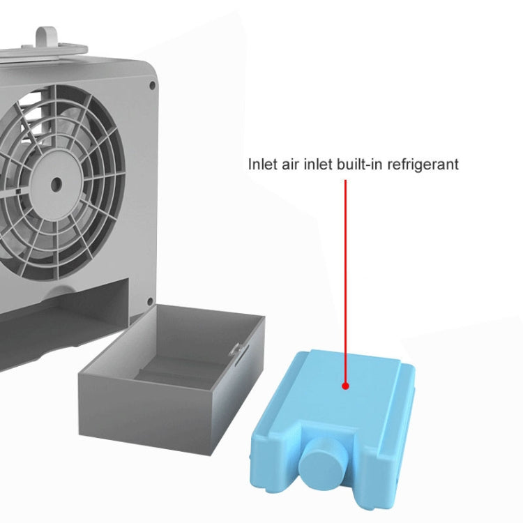 Portable Mini Silent Household Energy Saving Desktop Air Conditioner Fan Electric Air Cooler(White) - Electric Fans by PMC TechLife | Online Shopping South Africa | PMC TechLife