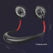 Creative Mini Hanging Neck Type Fan Outdoor LED Fan (White)