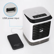 Mini Desktop Cooling Fan Humidifier Air Conditioning Fan Moisturizing Spray Fan(White)