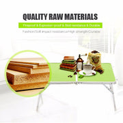 Plastic Mat Adjustable Portable Laptop Table Folding Stand Computer Reading Desk Bed Tray (Sapphire Blue)