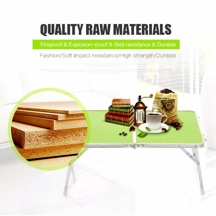 Plastic Mat Adjustable Portable Laptop Table Folding Stand Computer Reading Desk Bed Tray (Sapphire Blue)