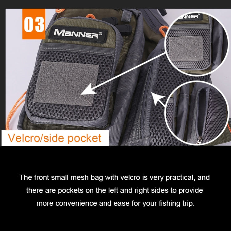 MANNER Outdoor Multifunctional Fishing Life Vest Swimming Life Jacket (Army Green) - Others by PMC Jewellery | Online Shopping South Africa | PMC Jewellery | Buy Now Pay Later Mobicred