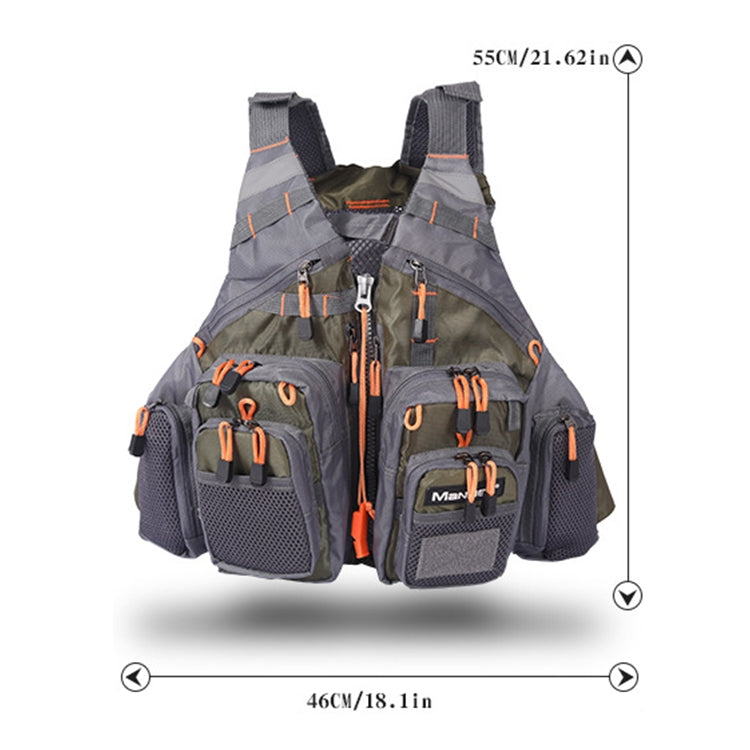 MANNER Outdoor Multifunctional Fishing Life Vest Swimming Life Jacket (Army Green) - Others by PMc TechLife | Online Shopping South Africa | PMc TechLife | Buy Now Pay Later Mobicred