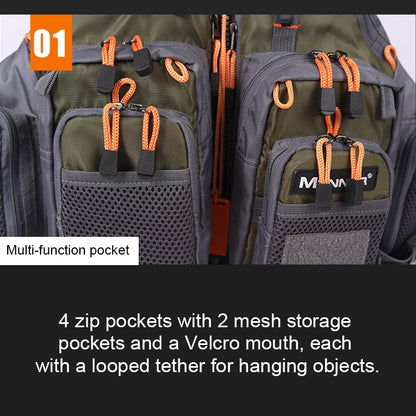 MANNER Outdoor Multifunctional Fishing Life Vest Swimming Life Jacket (Army Green) - Others by PMC Jewellery | Online Shopping South Africa | PMC Jewellery | Buy Now Pay Later Mobicred