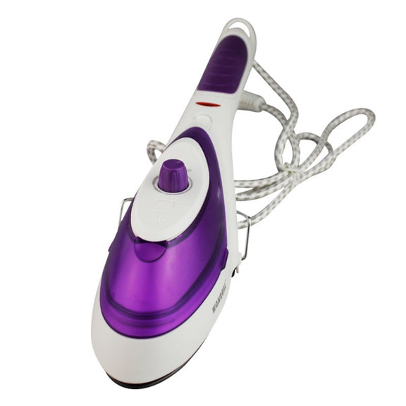 YB-888 900W 2 in 1 Multifunction Household Small Handheld Ironer Travel Portable Handheld Steam Hanging Hot Machine with Steam Brush & Measuring Cup, EU Plug(Purple)