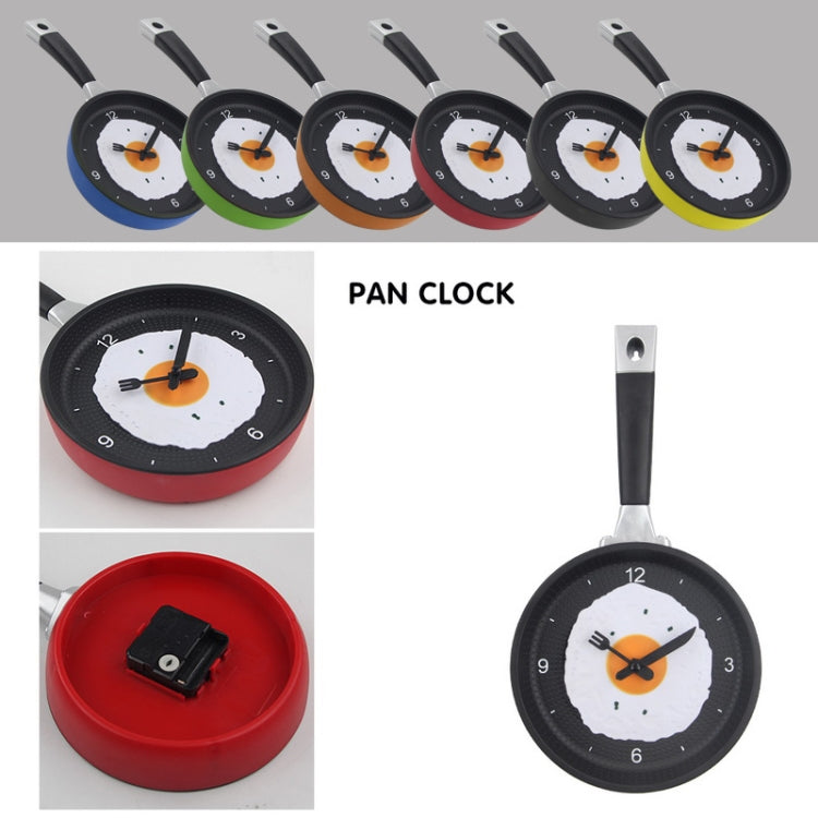 Fried Egg Pan Shape Creative Living Room Decorative Wall Clock (Black)