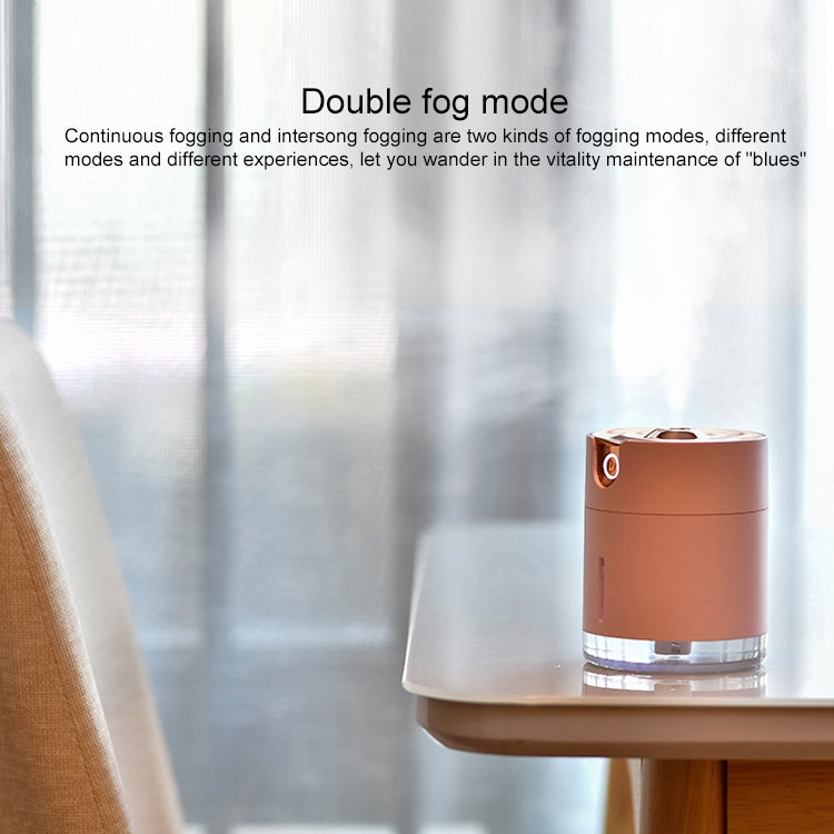 WT-H16 USB Charging Water Pattern Atomizing Humidifier with Colorful Night Lights, Water Tank Capacity: 300mL (Pink)