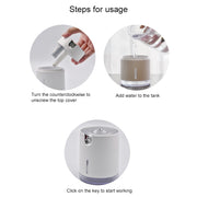 WT-H16 USB Charging Water Pattern Atomizing Humidifier with Colorful Night Lights, Water Tank Capacity: 300mL (Pink)