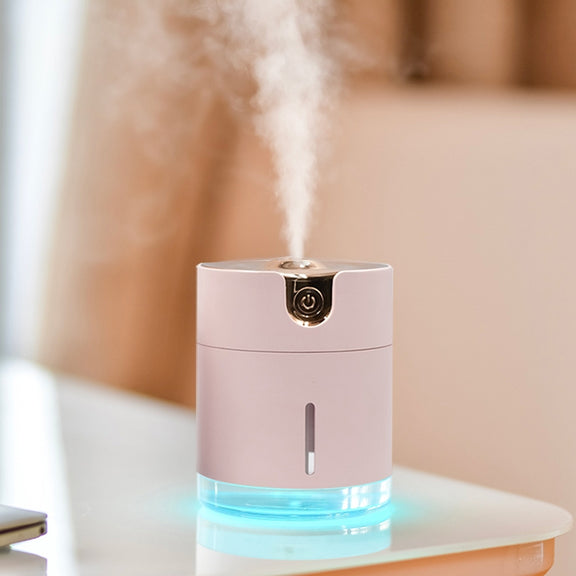 WT-H16 USB Charging Water Pattern Atomizing Humidifier with Colorful Night Lights, Water Tank Capacity: 300mL (Pink)