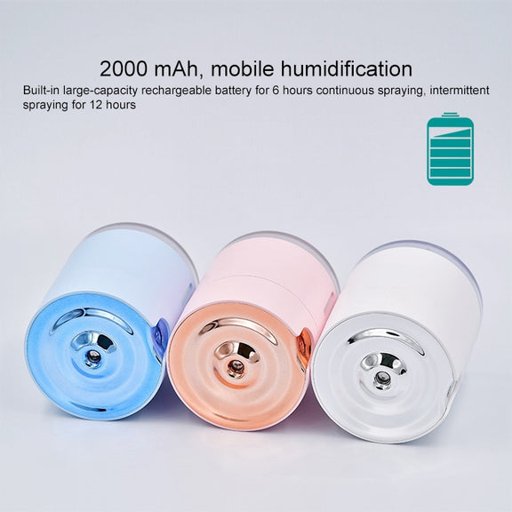 WT-H16 USB Charging Water Pattern Atomizing Humidifier with Colorful Night Lights, Water Tank Capacity: 300mL (Pink)