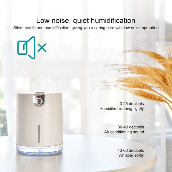 WT-H16 USB Charging Water Pattern Atomizing Humidifier with Colorful Night Lights, Water Tank Capacity: 300mL (Pink)