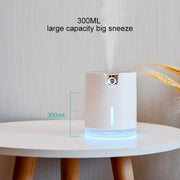 WT-H16 USB Charging Water Pattern Atomizing Humidifier with Colorful Night Lights, Water Tank Capacity: 300mL (Pink)