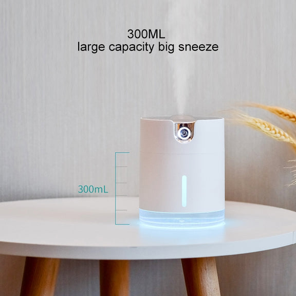 WT-H16 USB Charging Water Pattern Atomizing Humidifier with Colorful Night Lights, Water Tank Capacity: 300mL (Pink)