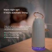 TSHM0 Mini Angel Atomizing Humidifier with Colorful Night Lights, Water Tank Capacity: 230mL (Gold)