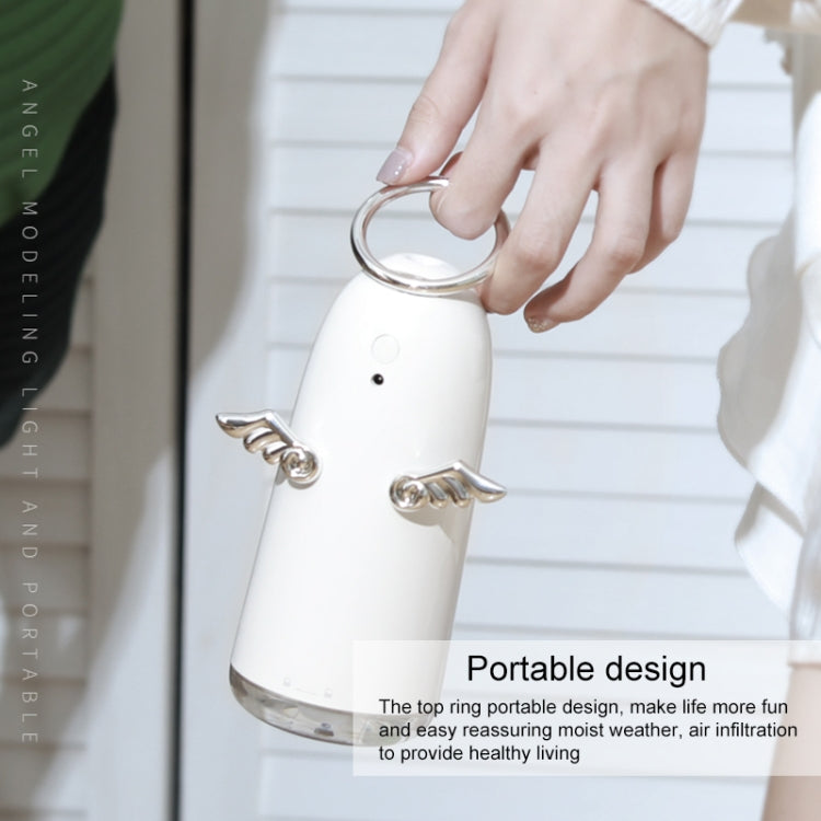 TSHM0 Mini Angel Atomizing Humidifier with Colorful Night Lights, Water Tank Capacity: 230mL (Silver) - free shipping - PMC TechLife - Order now!