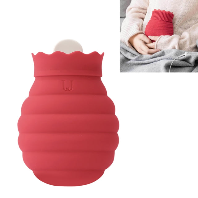 Original Xiaomi Youpin Jotun Judy Warm Water Bag  Silicone Hot Water Bag Small Size���15x10x5.8cm(Red)